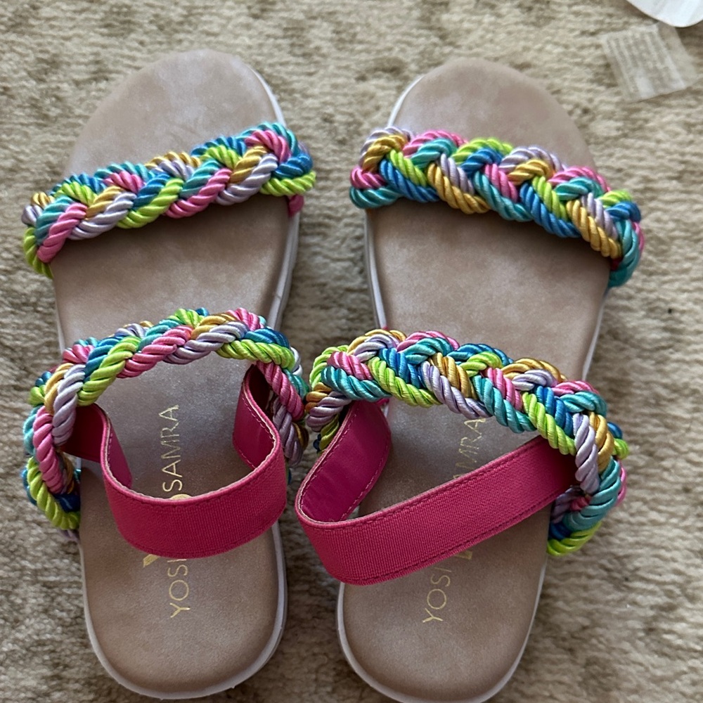 Yosi Samra Kids' Colorful Braided Sandals